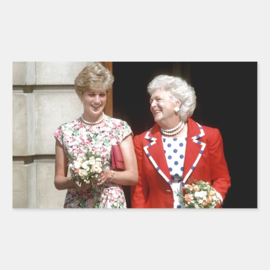 Princess Diana-Barbara Struik Rechthoekige Sticker (Voorkant)