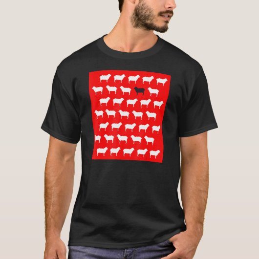 Princess Diana Black White Sheep Red en veel ander T-shirt (Voorkant)