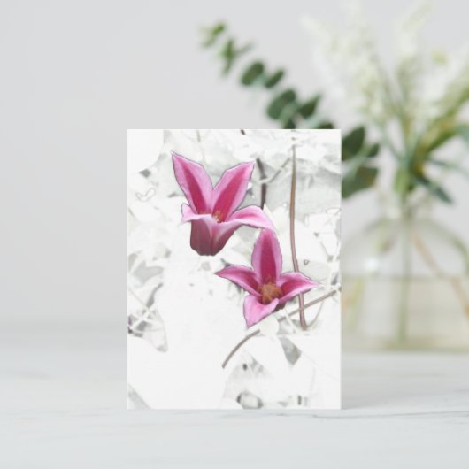 Princess Diana Clematis Briefkaart (Staand voorkant)