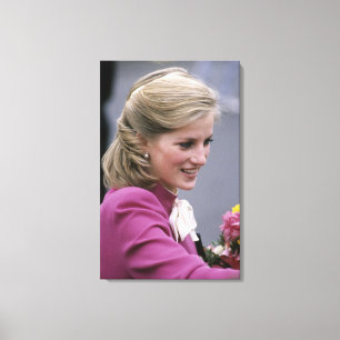Princess Diana Ealing 1984 Canvas Afdruk