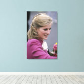 Princess Diana Ealing 1984 Canvas Afdruk (Insitu (Houten vloer))
