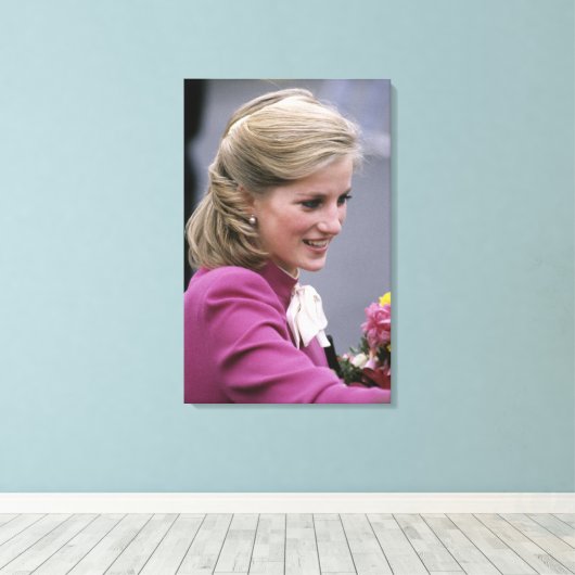 Princess Diana Ealing 1984 Canvas Afdruk (Insitu (Houten vloer))