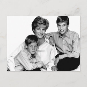 Princess Diana en sons Briefkaart