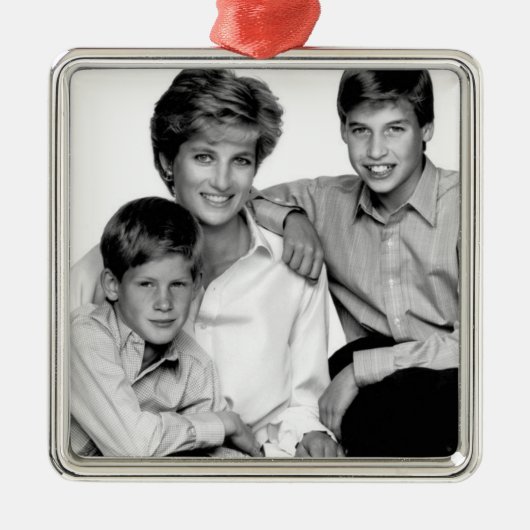 Princess Diana en sons Metalen Ornament (Voorkant)