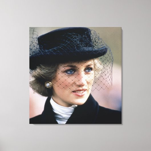 Princess Diana France 1988 Canvas Afdruk (Voorkant)
