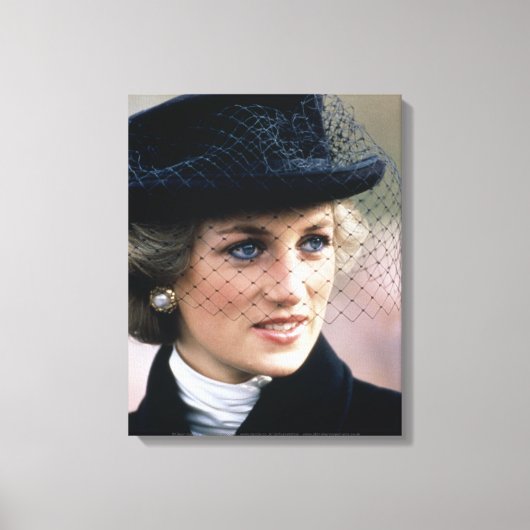 Princess Diana France 1988 Canvas Afdruk (Voorkant)