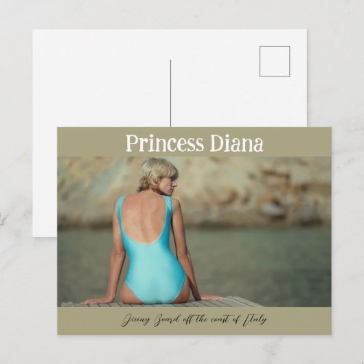 Princess Diana Iconic Afbeelding Duikplank Briefkaart (Voorkant / Achterkant)