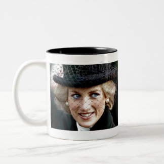 Princess Diana in Black Tweekleurige Koffiemok