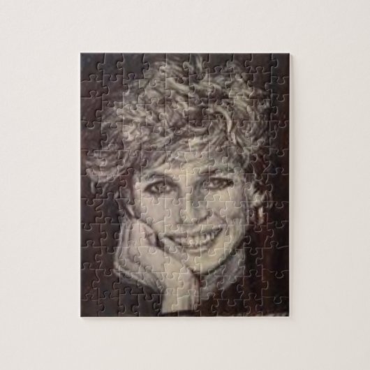 PRINCESS DIANA INK PEN PORTRAIT LEGPUZZEL (Verticaal)