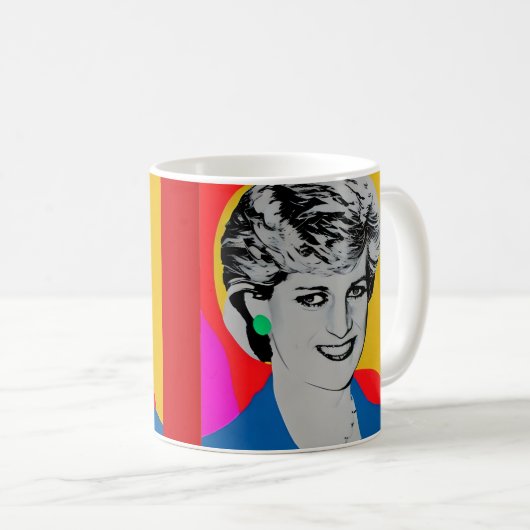 Princess Diana Pop Art Mok (Voorkant rechts)