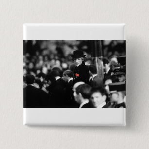 Princess Diana - Poppy Vierkante Button 5,1 Cm