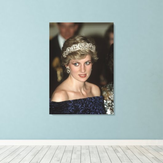 Princess Diana Portugal 1987 Canvas Afdruk (Insitu (Houten vloer))