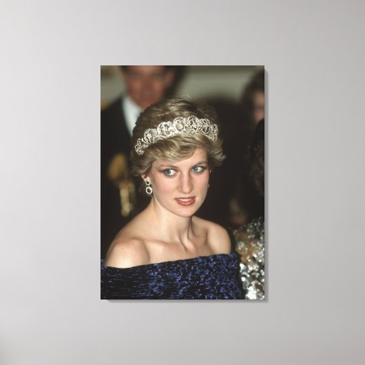 Princess Diana Portugal 1987 Canvas Afdruk (Voorkant)