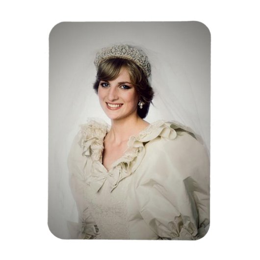 Princess Diana trouwportret gestileerd Magneet (Verticaal)