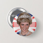 Princess Diana Union Jack Ronde Button 5,7 Cm (Voorkant /achterkant)
