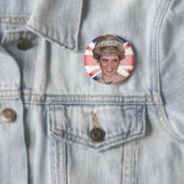 Princess Diana Union Jack Ronde Button 5,7 Cm (In situ)