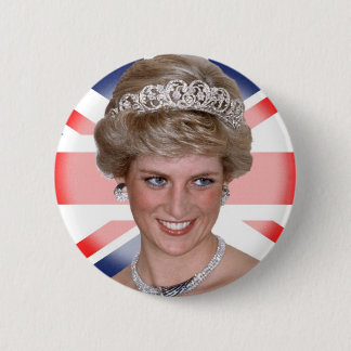 Princess Diana Union Jack Ronde Button 5,7 Cm