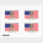 Princess Diana USA Flag Rechthoekige Sticker (Vel)