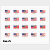 Princess Diana USA Flag Ronde Sticker (Vel)