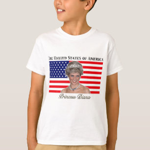 Princess Diana USA Flag T-shirt