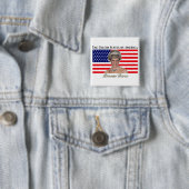 Princess Diana USA Flag Vierkante Button 5,1 Cm (In situ)