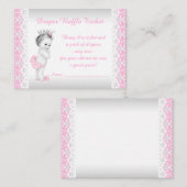 Princess Diaper Raffle Ticket Informatiekaartje (Voorkant / Achterkant)