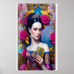 Princess die haar handtas afgeeft poster