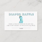Princess Dinosaur Peony Diaper Raffle Baby shower Visitekaartje (Voorkant)