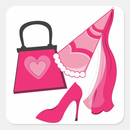 Princess Diva Vierkante Sticker (Voorkant)