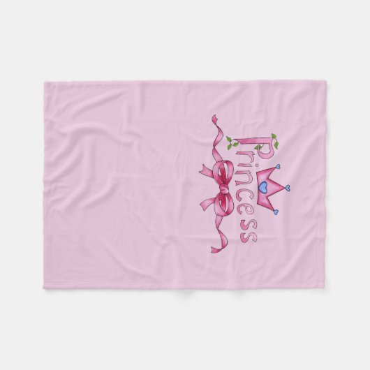 Princess Dog Fleece Deken (Voorkant (Horizontaal))