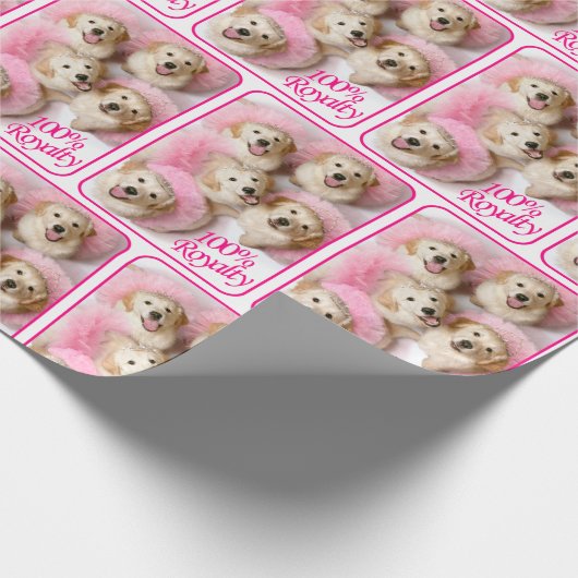 Princess Dogs in Tiaras Cadeaupapier (Hoek)