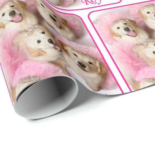 Princess Dogs in Tiaras Cadeaupapier (Rol Hoek)