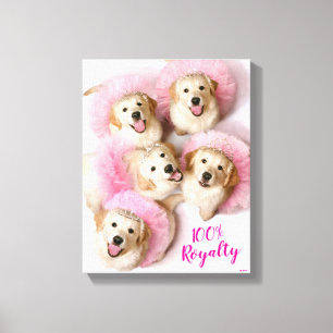 Princess Dogs in Tiaras Canvas Afdruk
