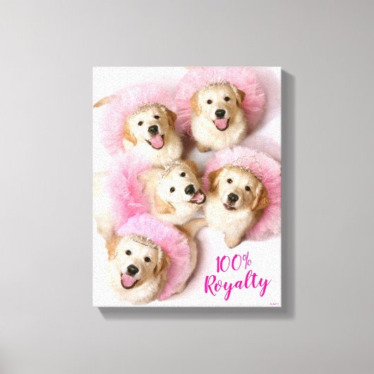 Princess Dogs in Tiaras Canvas Afdruk (Voorkant)