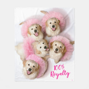 Princess Dogs in Tiaras Fleece Deken