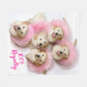 Princess Dogs in Tiaras Fleece Deken (Voorkant (Horizontaal))