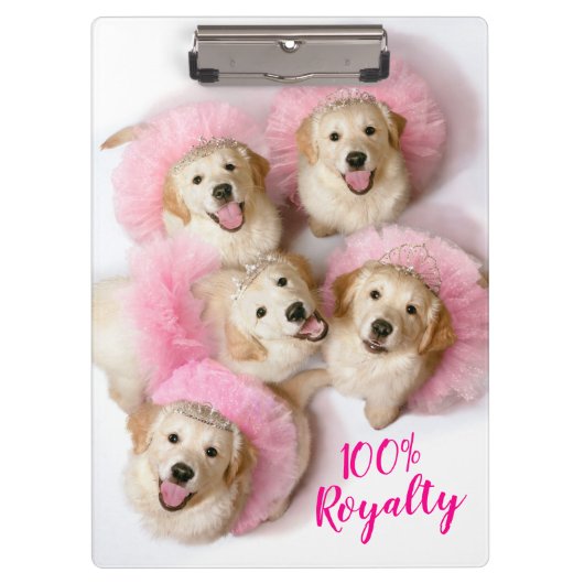 Princess Dogs in Tiaras Klembord (Voorkant)