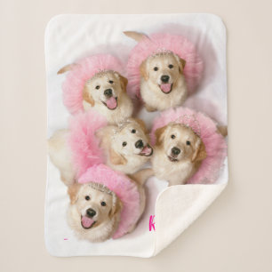 Princess Dogs in Tiaras Sherpa Deken