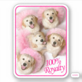 Princess Dogs in Tiaras Sticker (Voorkant)