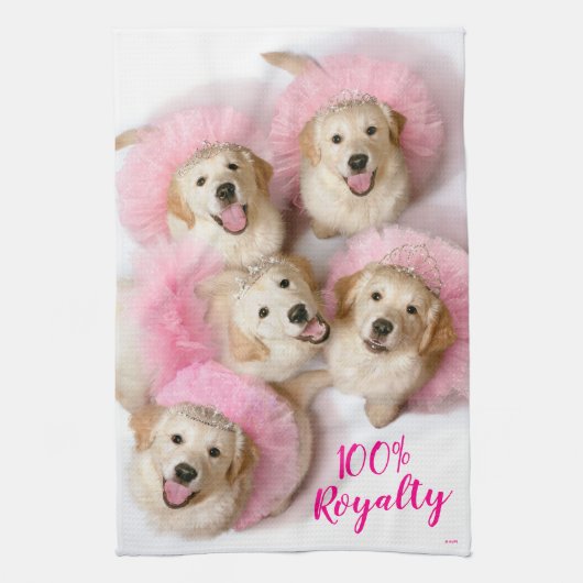 Princess Dogs in Tiaras Theedoek (Verticaal)