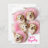 Princess Dogs in Tiaras Uitnodiging Briefkaart (Voorkant / Achterkant)