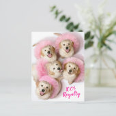 Princess Dogs in Tiaras Uitnodiging Briefkaart (Staand voorkant)