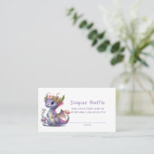 Princess Dragon Bloemen Meisje Baby shower Visitekaartje (Staand voorkant)