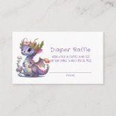 Princess Dragon Bloemen Meisje Baby shower Visitekaartje (Voorkant)
