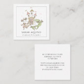 Princess Dragon Castle Children's Book Author Vierkante Visitekaartje (Voorkant / Achterkant)