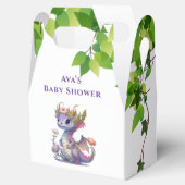 Princess Dragon Florals Meisje Baby shower Bedankdoosjes (Geopend)