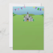 Princess & Dragon Joint Boy Girl Birthday Invites Kaart (Achterkant)