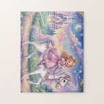 Princess Dream Puzzle Legpuzzel<br><div class="desc">Let your child's time sparkle with magic and imagination! Take your child on a fantastical journey to a dream kingdom with this amazing puzzle. The design captures a magical moment of a little princess riding a unicorn under twinkling stars and against the backdrop of a majestic, mythical castle. A world...</div>