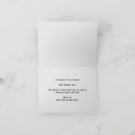 Princess Dreams Verjaardag Kaart (Binnen)