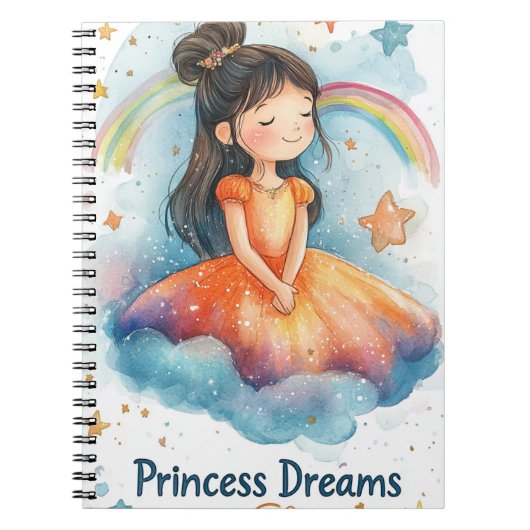 Princess Dreams Waterverf Journal - Magisch Notitieboek (Voorkant)